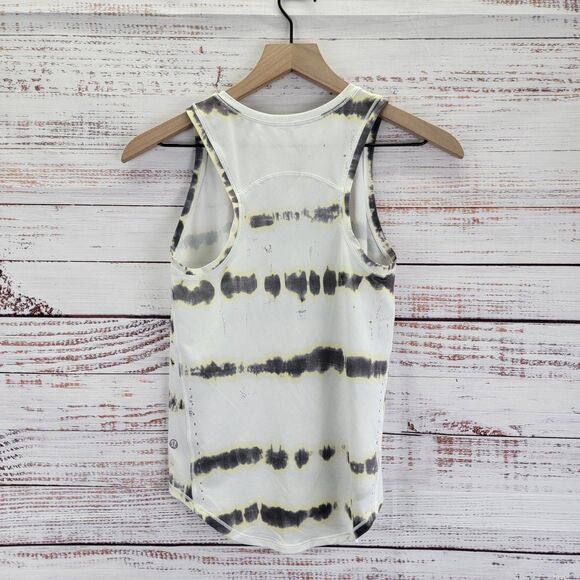 Lululemon Women's Size 6 Align Waist-Length Tank Top Transverse Yellow Multi - Picture 10 of 13